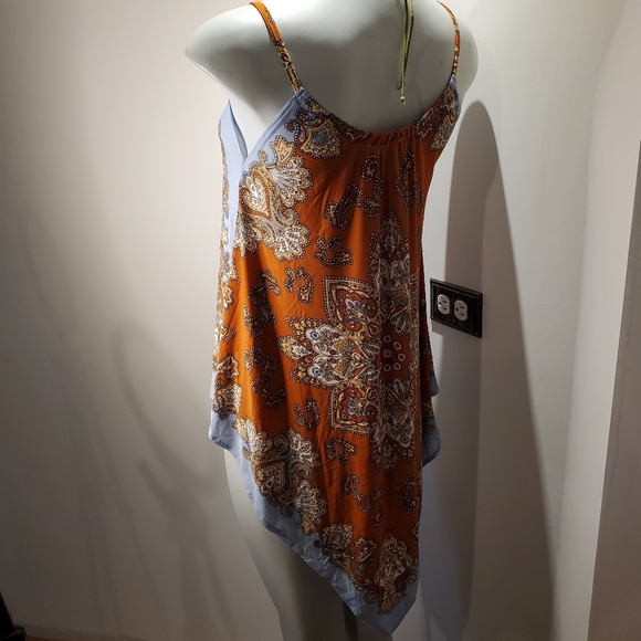 Boho 70s Styled Long Bandana Halter Top - Picture 6 of 7